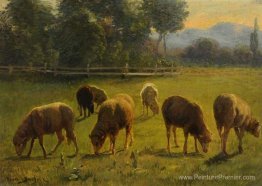 Mouton dans un paysage Mouton dans un paysage