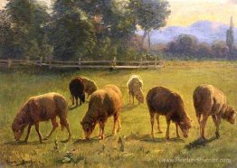 Mouton dans un paysage Mouton dans un paysage