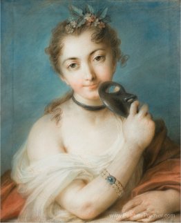 Portrait féminin avec masque Portrait féminin avec masque