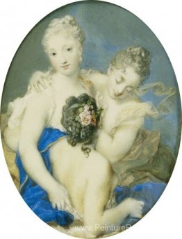 Portrait de Françoise Marie de Bourbon, duchesse d'Orléans et ép Portrait de Françoise Marie de Bourbon, duchesse d'Orléans et ép