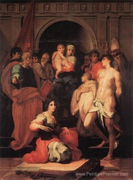 Madonna intronisée et dix saints Madonna intronisée et dix saints