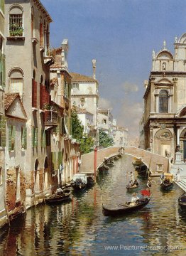 Un canal vénitien avec la Scuola Grande di San Marco et Campo Sa Un canal vénitien avec la Scuola Grande di San Marco et Campo Sa