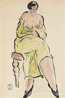 Dame assise en vert Dame assise en vert