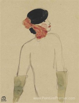 Dame avec des gants Dame avec des gants
