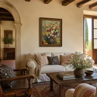 Vase de chrysanthemums — Villa italienne
