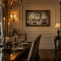 L'école d'Athènes — Salle à manger de château