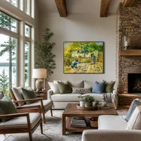 Premiers pas (après mil) — Maison au bord du lac