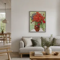 Coquelicots rouges et marguerites — Maison scandinave