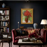 Coquelicots rouges et marguerites — Maison de collectionneur