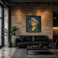 Autoportrait avec chapeau en feutre — Loft moderne