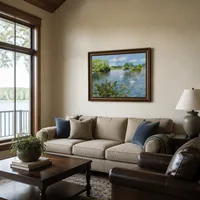 Un lac Long Island — Maison au bord du lac