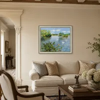 Un lac Long Island — Maison méditerranéenne