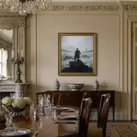 Le vagabond au-dessus de la mer du brouillard — Salle à manger de château