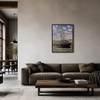 Bateau à marée basse à fecamp — Loft moderne