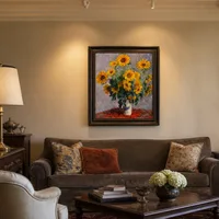 Bouquet de tournesols — Intérieur de musée