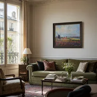 Champs de fleurs et moulins à vent près de Leiden — Appartement parisien