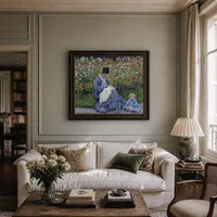 Camille Monet et un enfant dans le jardin de l'artiste à Argente — Appartement parisien