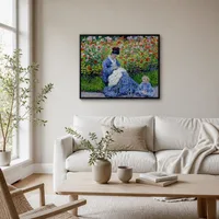 Camille Monet et un enfant dans le jardin de l'artiste à Argente — Maison scandinave