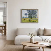 Effet de la lumière du soleil sous les peupliers — Maison scandinave
