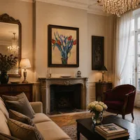Vase de tulipes — Appartement parisien