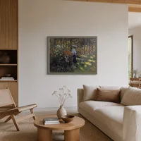 Femme avec un parasol dans le jardin en argenteuil — Maison scandinave