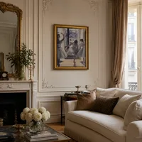Trois danseurs dans une salle d'exercice — Appartement parisien