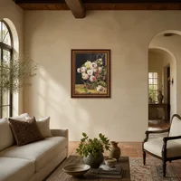 Bouquet de roses à la fenêtre — Villa italienne