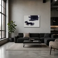 Dynamisme d'un chien en laisse — Loft moderne