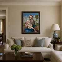 Madonna et enfant dans un paysage — Villa italienne