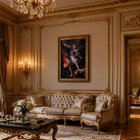 L'archange Michael bat Satan — Salon baroque