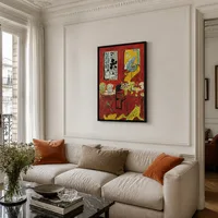 Grand intérieur rouge — Appartement parisien