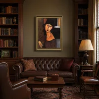 Jeanne Hebuterne avec chapeau et collier — Bibliothèque classique