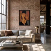 Portrait de Jeanne Hebuterne dans un grand chapeau — Loft moderne
