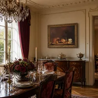 Nature morte avec pot d'olives — Salle à manger de château