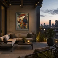 Composizione — Terrasse de penthouse urbain