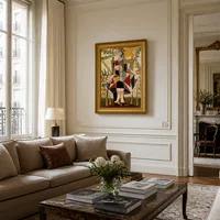 Femme assise dans le jardin — Appartement parisien
