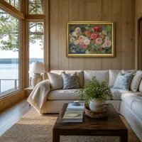 Des roses — Maison au bord du lac