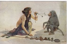 La fille avec singe La fille avec singe