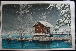 Sanctuaire kansau dans la neige au lac Tazawa Sanctuaire kansau dans la neige au lac Tazawa