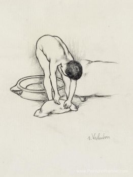 Femme nue, se lavant Femme nue, se lavant