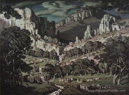 Couler. Paysage fantastique. Couler. Paysage fantastique.