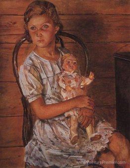 Fille avec une poupée Fille avec une poupée