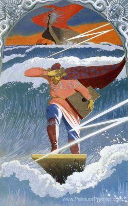 Sadko dans la planche de cyprès Sadko dans la planche de cyprès