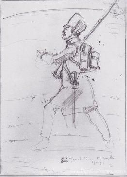 Fusilier marchant vers la gauche Fusilier marchant vers la gauche