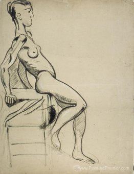 Femelle nue sur une chaise Femelle nue sur une chaise