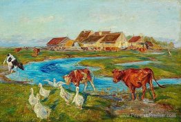 Homeward au moment de la traite. Soir. Saltholm Homeward au moment de la traite. Soir. Saltholm