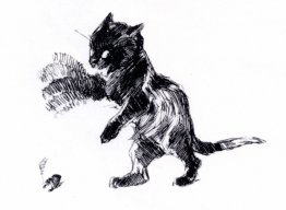 La patte du chat dans le mouvement flou La patte du chat dans le mouvement flou