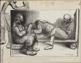 Entre Deux Trains - Dessin original Entre Deux Trains - Dessin original