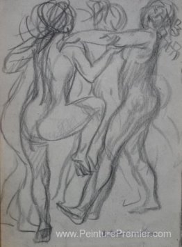 Trois femmes nues dansant Trois femmes nues dansant