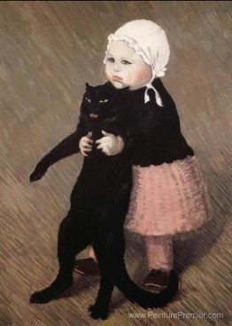 Fille avec chat Fille avec chat